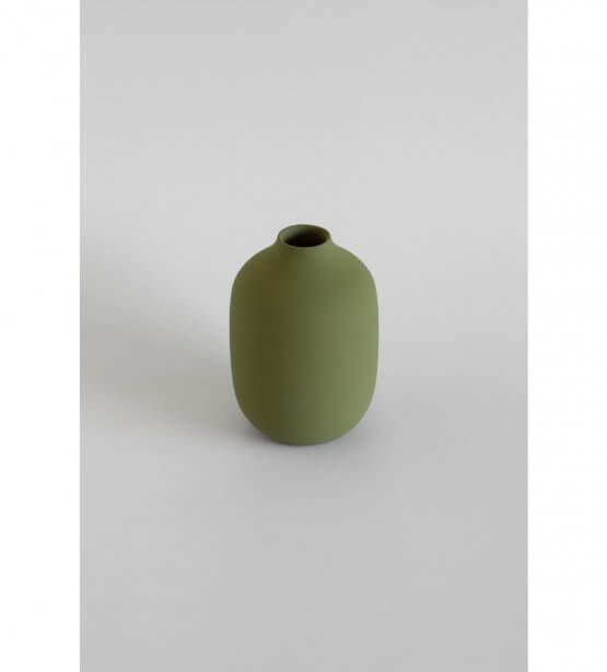 Handmade small green vase